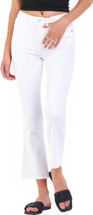 Dear John Denim Jeanne High Rise Crop Flare Jeans In White