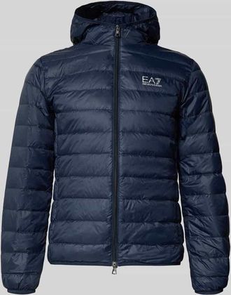 Emporio Armani Daunenjacke mit Reißverschluss in Dunkelblau, Größe XXL