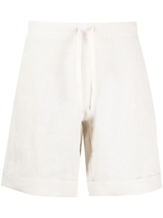 Maran&eacute; drawstring-waist linen shorts - men - Linen/Flax - S - Neutrals