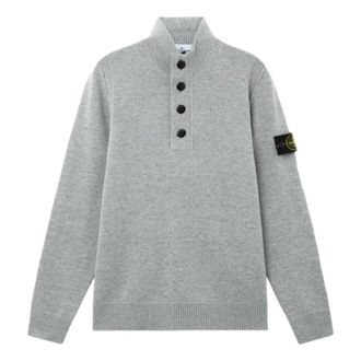 Stone Island Half Zip Up Knitwear Gray L2S1551000-40S00A3-V0M60
