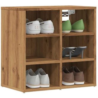 vidaXL Zapatero Roble Artesanal 52x30x50 Cm Vidaxl