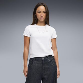 Puma T-shirt Essentials Elevated da donna, Abbigliamento, Bianco, XL