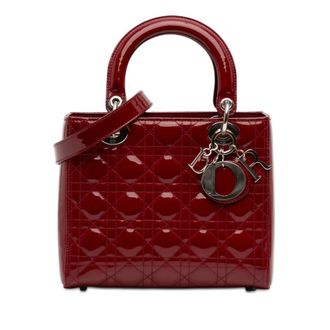 Dior Pre-owned Dior Medium Patent Cannage Lady Dior Ladies ID-0197