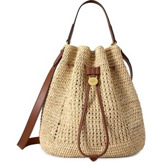Mulberry Crochet Raffia Bucket Bag in Natural at Nordstrom