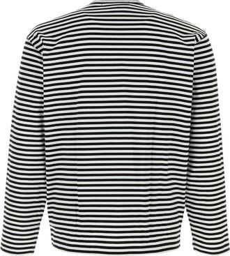 Junya Watanabe Striped Cotton T-Shirt - White