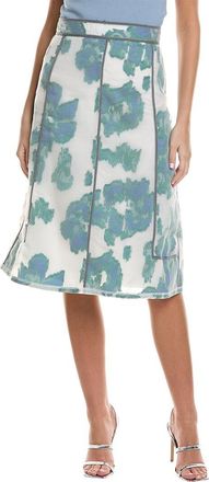 3.1 Phillip Lim Fil Coupe Abstract Daisy Silk-Blend Midi Skirt
