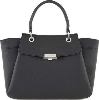 A|X Armani Exchange Elegante Zwarte Handtas met Afneembare Band - Dames - Shoppers - Zwart - ONE Size - Polyester - Tassen