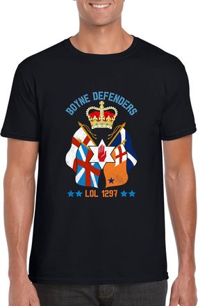 Generic Boyne Defenders T-Shirt Faith s Defender Battle of The Boyne No Surrender T-Shirt Unisex Adults Gift Kids Tee Top Black