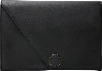 Saint Laurent Black Leather Clutch Bag (Pre-Owned)
