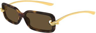 Bottega Veneta BV1439S 002 Womens Sunglasses Tortoiseshell Size 56