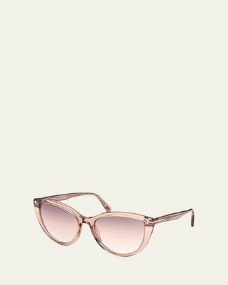 Tom Ford Isabella Plastic Cat-Eye Sunglasses