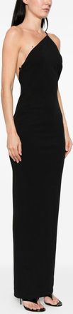 Solace London Asymmetric One-Shoulder Maxi Dress - Black