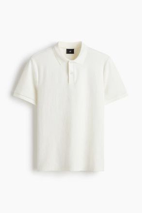 H&M Slim Fit Polo Shirt in White at Nordstrom, Size Xxx-Large