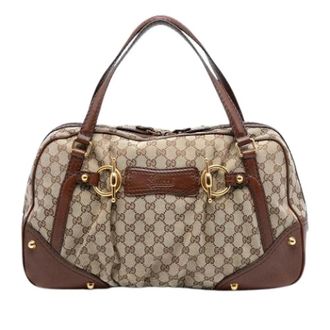 Gucci Pre-owned Handbags, female, Beige, Size: ONE SIZE Pre-owned Jockey Boston Bag