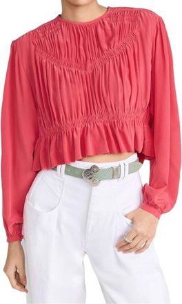 Isabel Marant Nelino Blouse In Paradise Pink