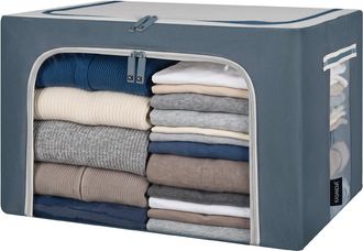 KASANOVA Scatola armadio 62x44x40 cm doppia cerniera blu