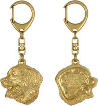 OEM Boyero De Berna: Llavero De Perro Ba&ntilde;ado En Oro, Decoraci&oacute;n De Bolsos, Accesorio De Lujo De Art-dog