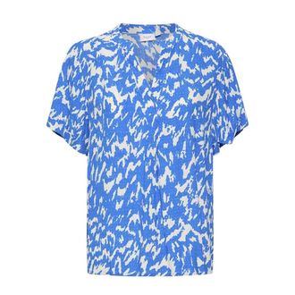 Saint Tropez Top Strokes Natura Blu - - Blouses & Shirts - Donna - Blu - XS
