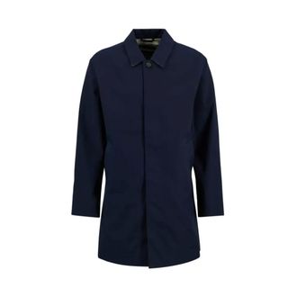 Barbour Single-Breasted Coats, male, Blue, Size: L Rokig Jacket