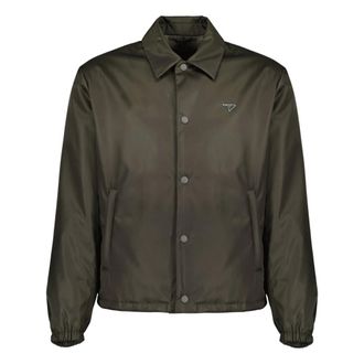 Prada Light Jackets, male, Green, Size: L Light Jackets