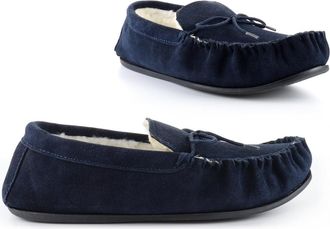 Generic Mens Real Suede Slippers Mens Outdoor Slippers Size 6 Boys Slipper Size 13 Outdoor Sole Slipper Moccasin Moccasins Extra Large Suede Upper Wool Mix Th