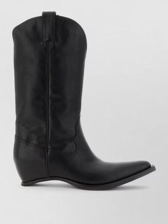 Maison Margiela mid calf boots pointed toe pull tabs