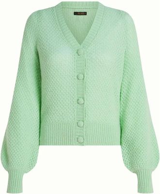 King Louie Cardi V Farfalle - Dames - Vesten - Groen - L - Truien & Vesten