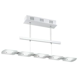 Eglo Lampada A Sospensione A Led Lampada Da Cucina Lampada A Sospensione Lampada A Sospensione Regolabile In Altezza Sala Da Pranzo, Alluminio Acciaio Vetr