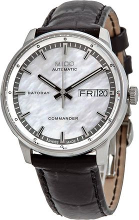 Mido Commander II Automatic White Mother of Pearl Dial Ladies Watch M016.230.16.111.80