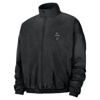 Nike Mens Miami Heat Standard Issue Dri-FIT Basketball Woven Jacket in Black | II5939-010