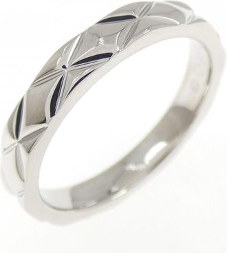 Chanel Platinum Platinum 950 Band Ring (Pre-Owned)