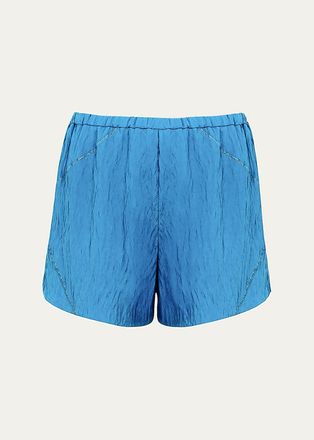 Vix Bailey Textured Elasticized Shorts