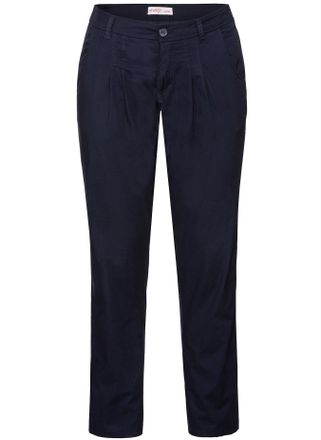 Sheego Chinohose SHEEGO, Damen, Gr. 40, Normalgr&ouml;ssen, blau (marine), 97% Baumwolle, 3% Elasthan, unifarben, Hosen Chinohose