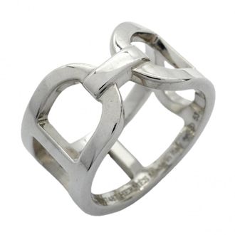 Herm&egrave;s Silver 925 Band Ring (Pre-Owned)