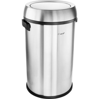 Elama Large 17 Gallon Swing Lid Stainless Steel Cylindrical Trash Bin in Silver at Nordstrom