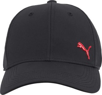 Puma Mens Stretch Fit Baseball Cap, Black/Small Red, L-XL UK