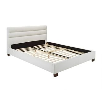 Vente-Unique Vente-unique - Letto matrimoniale 160 x 200 cm in Similpelle Bianco - faustin