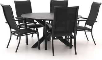 Bellagio la vita attrattiva Bellagio Lugo/Lodola ø 150cm dining tuinset 6-delig stapelbaar