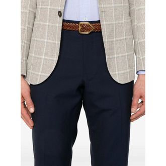 Rota Sport Wool-Blend Tailored Trousers - Navy