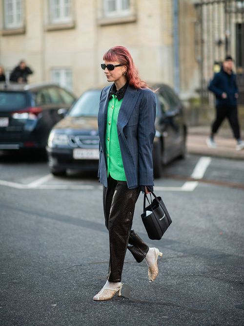 pantaloni di vinile neri