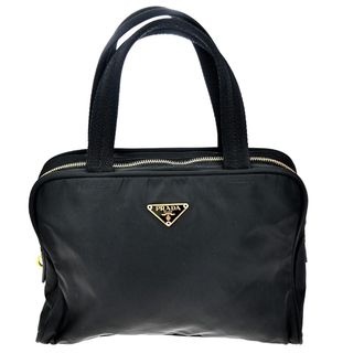 Prada Vintage Handbag Tessuto Black Nylon Handbag (Pre-Owned)