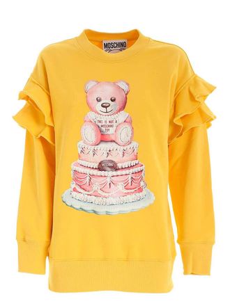 Moschino Cake Teddy Bear sweatshirt in yellow