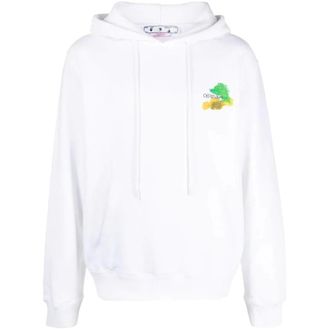 Off-white Heren, Sweatshirts & Hoodies, Wit, Maat: 2XL Katoen