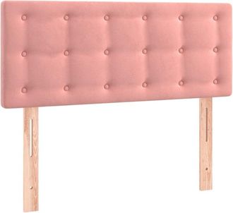 vidaXL Cabecero Con Led De Terciopelo Rosa 100x5x78/88 Cm Vidaxl