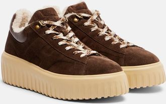 Hogan H-Stripes suede platform sneakers