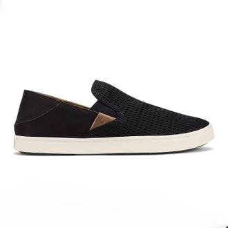 Olukai Womens Pehuea Breathable Slip-On Shoes In Black/ Black