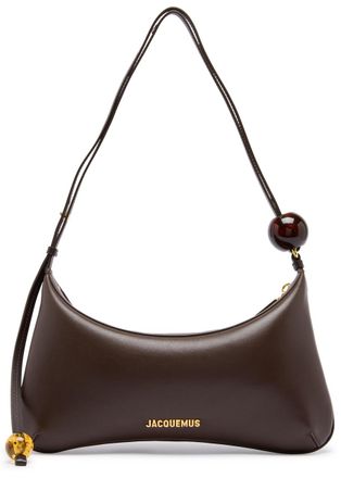 Jacquemus Le Grand Bisou Perle Leather Shoulder bag - Brown - One Size