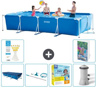 Intex Piscina Con Estructura Rectangular - 450x220x84 Cm - 7-piezas S28
