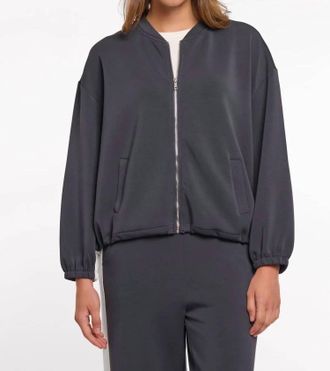 Rino&Pelle Claudette Balloon Sleeve Jacket In Dark Navy
