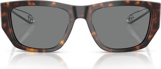 Diesel DL2006 54mm Square Sunglasses in Havana /Dark Grey at Nordstrom
